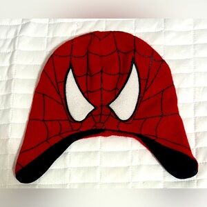 Marvel Spiderman Red Black Beanie Knit Kids Winter Hat